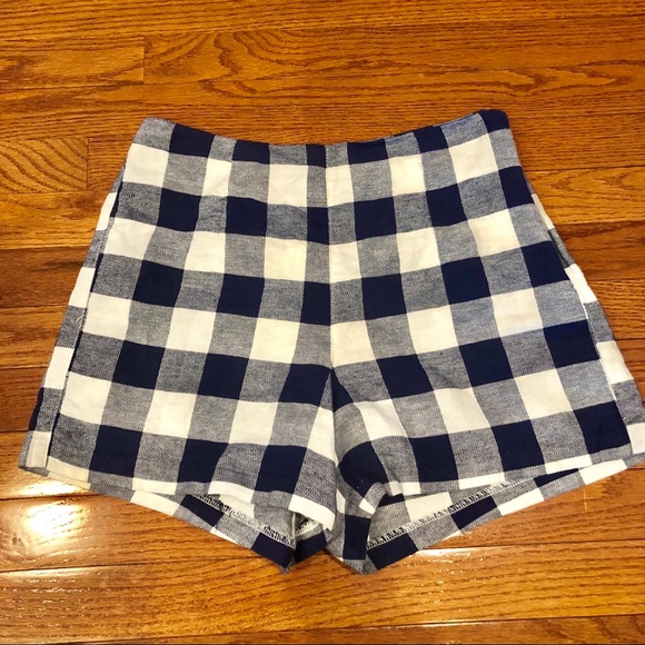 Linen Blue Gingham Short - Picture 3 of 4